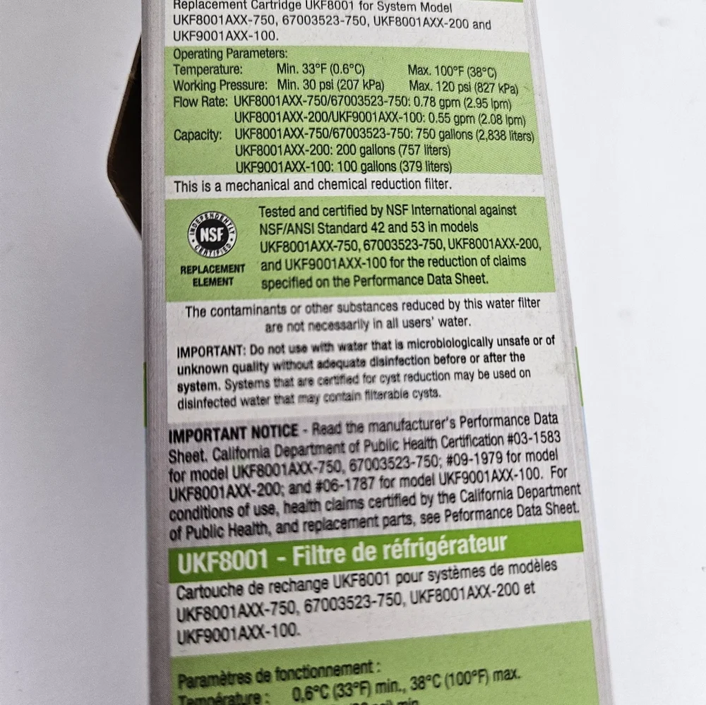 Maytag Refrigerator Ice And Water Filter UKF8001